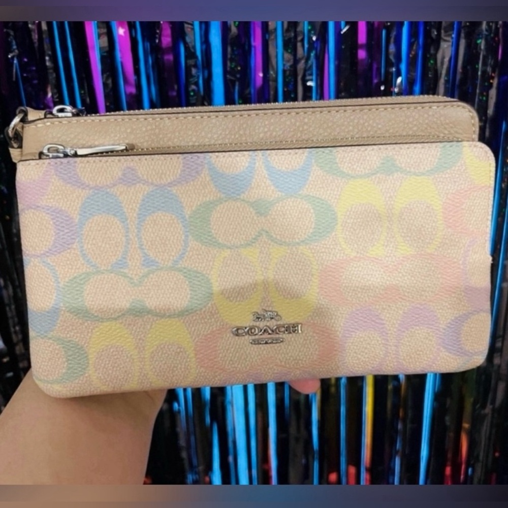 Coach Pastel Signature Wristlet
